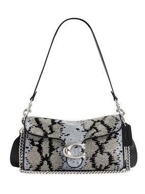 New Coach Black Snake Tabby 26 Shoulder Bag